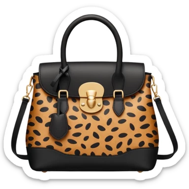 leopard print bag sticker
