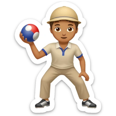Joueur pétanque sticker