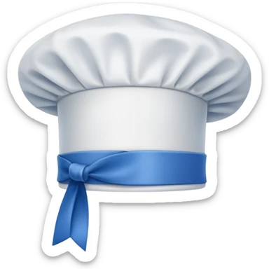 blue ribbon chef's hat sticker