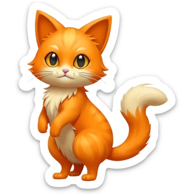 Glameow-Fakémon-hybrid-creature (full body)  sticker