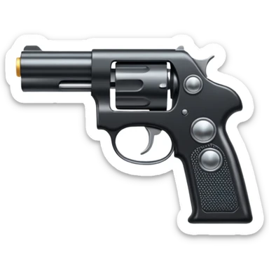   Un emoji con una nueve milímetro que sea realista sticker