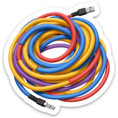 Tangled Cables sticker