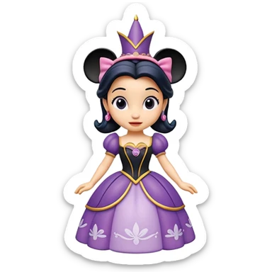 Isolated, detailed illustration of the most the most incredibly beautiful realistic Disney 
figurine imaginable, toy style. sticker