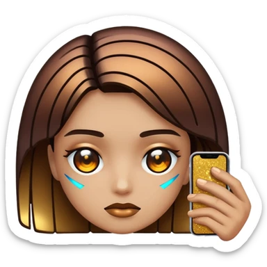 glitter cheap brown cyberpunk sticker