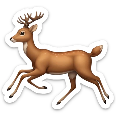 deer running sticker