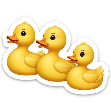 Ducks in a row sticker
