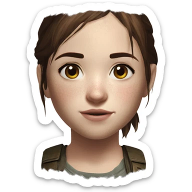 Ellie the last of us Little bit dezoom sticker