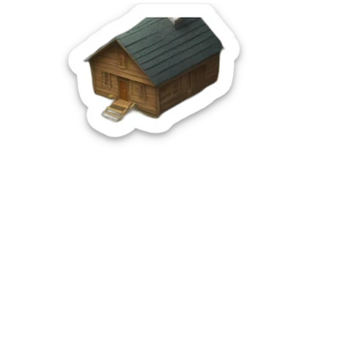 Vegetable Garden next to cabin in the woods sticker