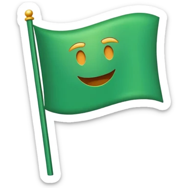 same green flag that red sticker