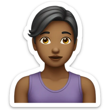 a girl thinking of a boy who go away sticker