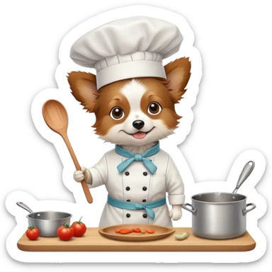 Papillon cooking sticker