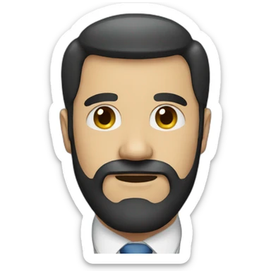 a man with a dark beard in a suit sticker