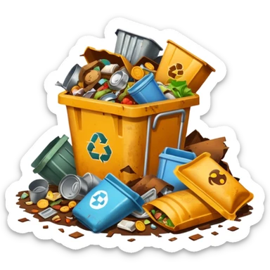 trash tiny sticker