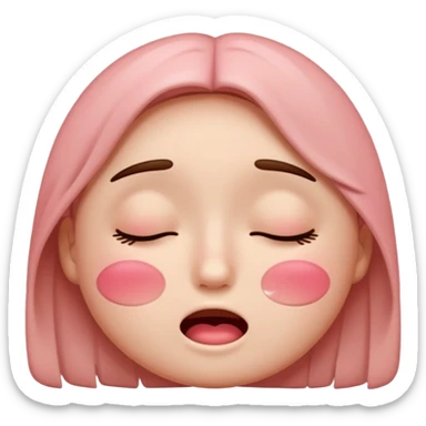 normal blushing emoji closing eyes in embarrassment sticker