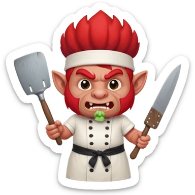 troll the red chef sticker