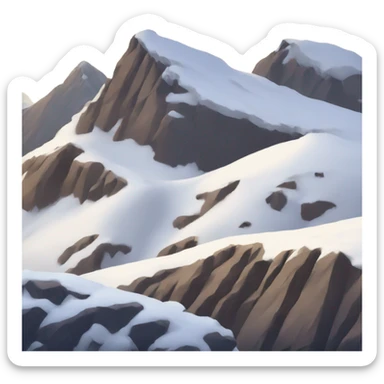 Welsh mountain with snow on top sticker