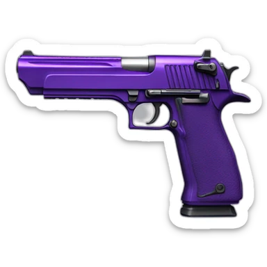 Desert eagle anime roxo sticker