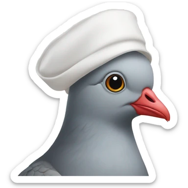 pigeon with a white bonnet from handmaid's tale sticker