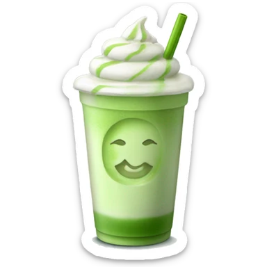 A yummy iced matcha latte sticker