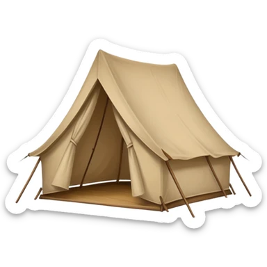 An open tent  sticker