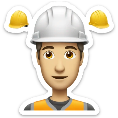 casque chantier sticker