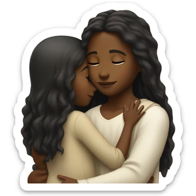 Black girl hugging black Jesus  sticker