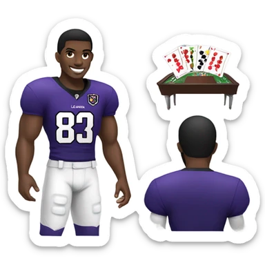 blackjack table with lamar jackson sticker