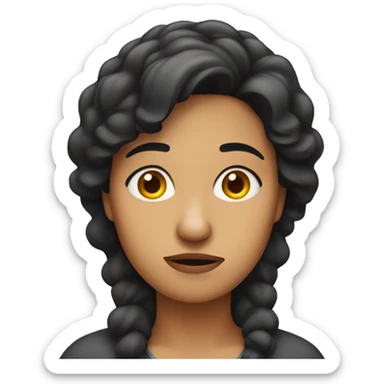 hispanic woman with a disapoointed look sticker