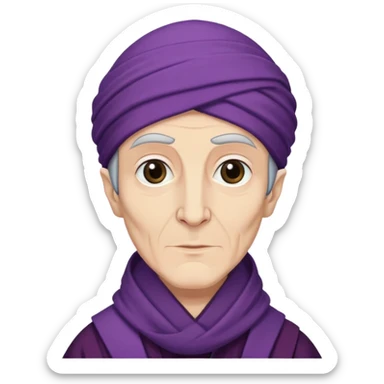 Quirinus Quirrell from harry potter with big Head scarf sticker