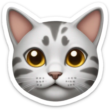 Cat with a bow on its ear sticker