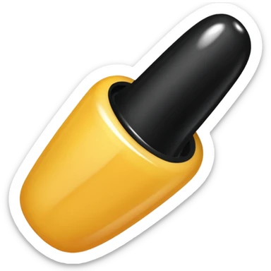 💅🏻generate the same emoji but with black colour nailpaint sticker