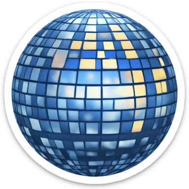 blue disco ball sticker