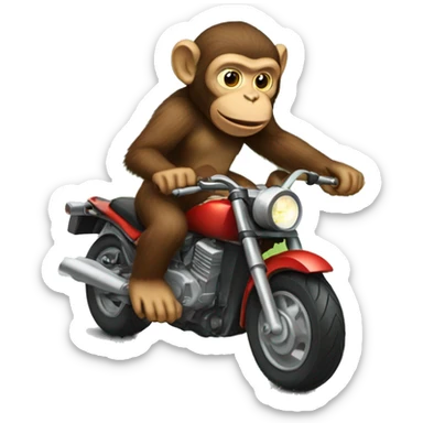 Monkey riding a motorcycle  sticker