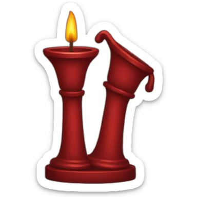 trading red candlestick sticker