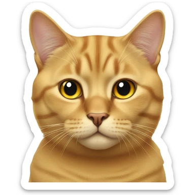 Golden British cat sticker