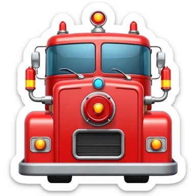 fire truck siren light sticker