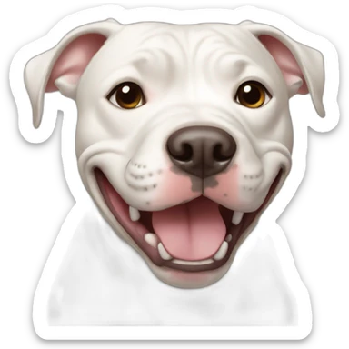 excited pit bull sticker