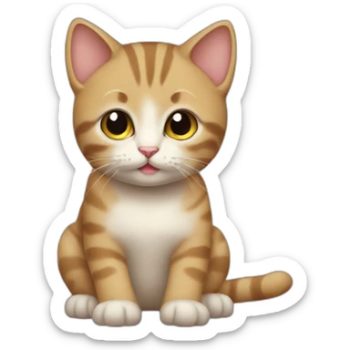 cat cute baby doing software sticker