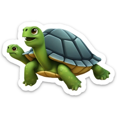 Tortuga en la playa  sticker