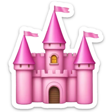 Pink castle sticker