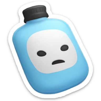 Hot water bottle no face sticker