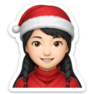 ninja Girl ,Christmas sticker