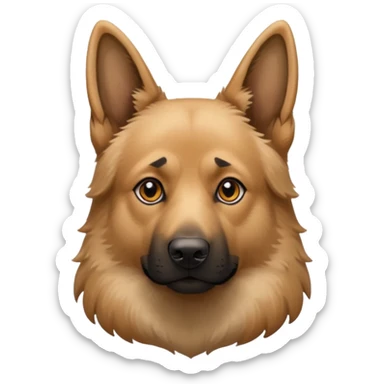 sand colored german shepard sticker