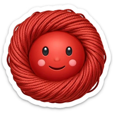 red ball of yarn sticker