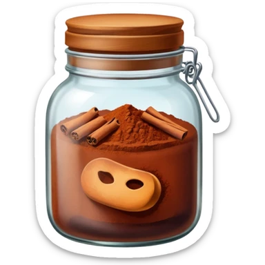 colorful cinnamon jar sticker