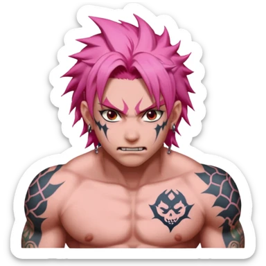 Akaza Demon from Demon Slayer Anime  sticker