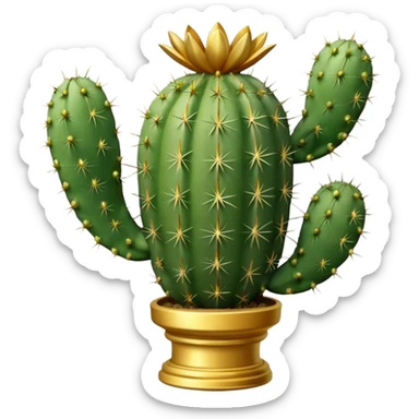 golf trophy shaped like cactus sticker