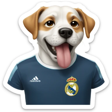 Dog with a Ronaldo shirt sneezing sticker