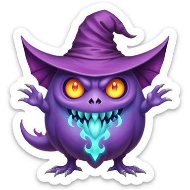 Mismagius-Misdreavus-Ghastly-Haunter-Fakémon-hybrid-creature (full body)  sticker