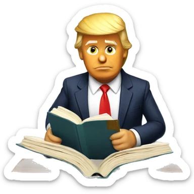 Donald trump read book sticker